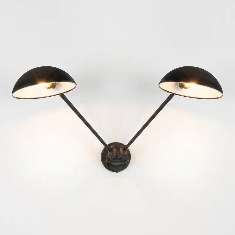 Muurlamp Odessa Antiek von KS Verlichting in Schwarz – Produktfoto