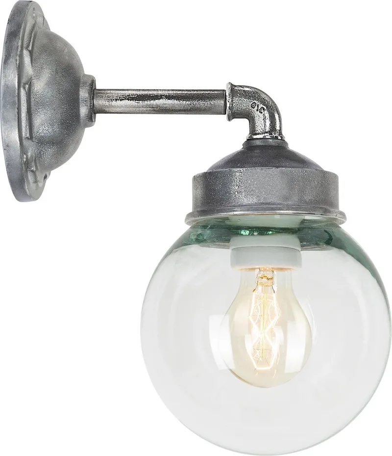 Ninety Rond Muurlamp Zilver by KS Verlichting in Ruw aluminium – product photo