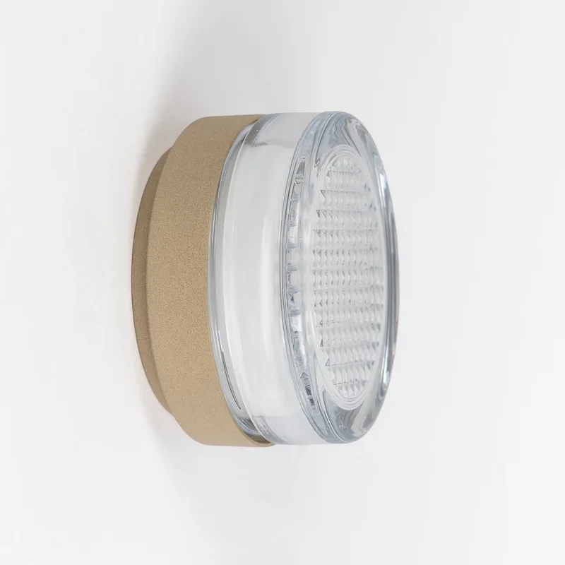 opbouwspot - Mason - wandlamp - plafondlamp - Ø13cm - LED - aluminium - glazen venster de KS Verlichting en Champagne – photo produit