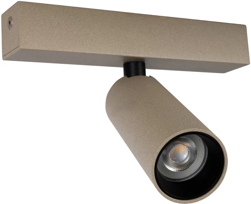opbouwspot - Vigo 1 plafondlamp - GU10 - Aluminium von KS Verlichting in Champagne – Produktfoto