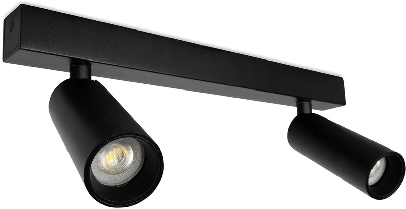 opbouwspot - Vigo 2 plafondlamp - GU10 - Aluminium de KS Verlichting en Noir – photo produit