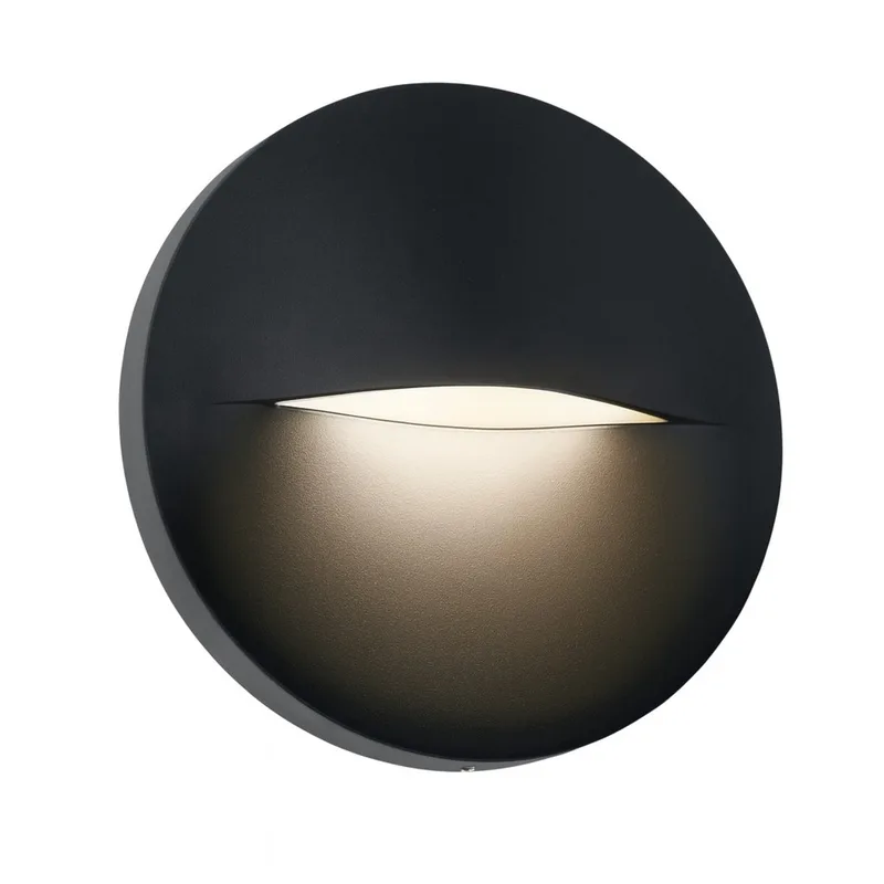 Paxton Muurlamp Round fra KS Verlichting i Sort – produktbillede