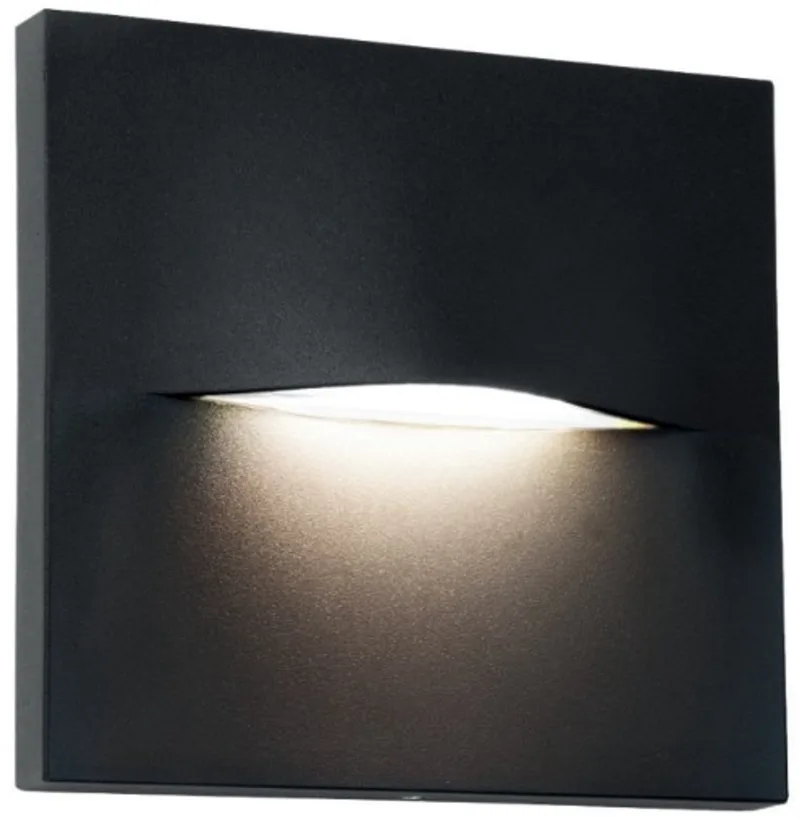 Paxton Muurlamp Square fra KS Verlichting i Sort – produktbillede