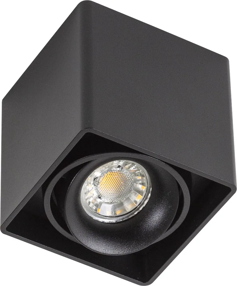 plafondlamp - Bjorn - spot - GU10 - dimbare lamp - vierkant - opbouwspot - aluminium von KS Verlichting in Schwarz – Produktfoto