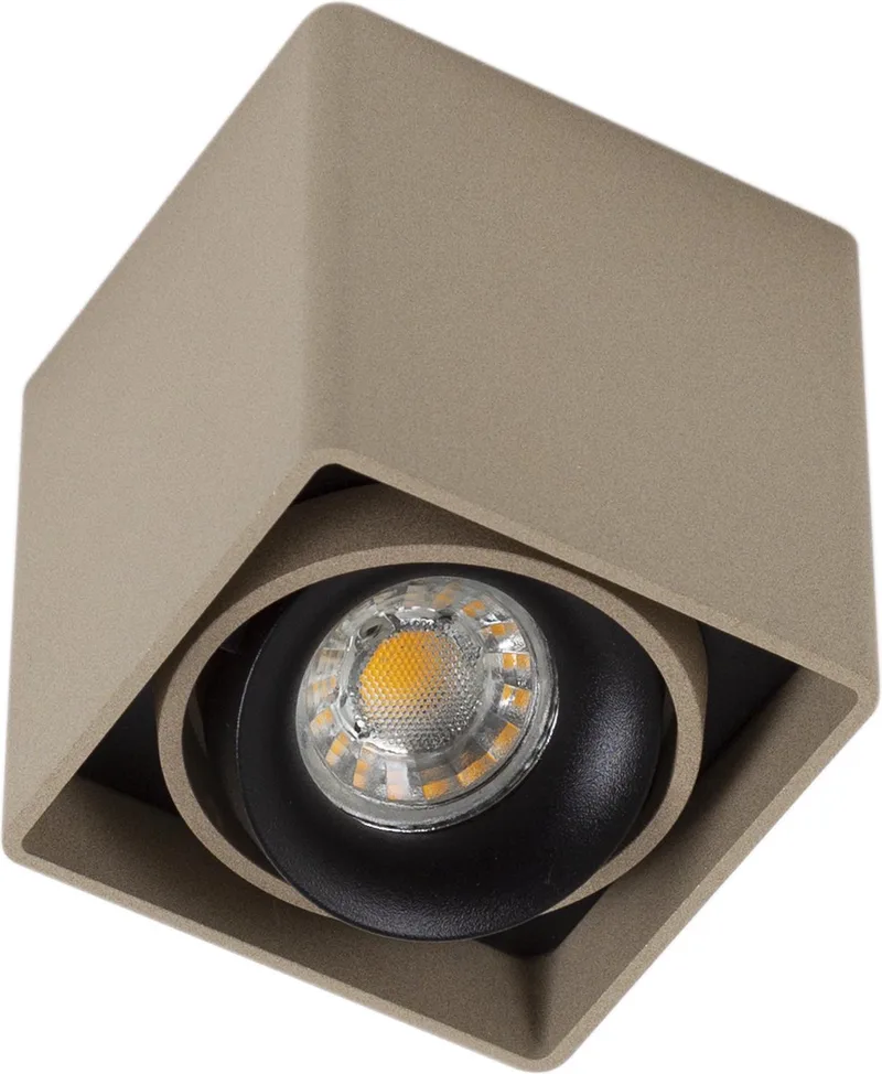 plafondlamp - Bjorn - spot - GU10 - dimbare lamp - vierkant - opbouwspot - aluminium von KS Verlichting in Champagne – Produktfoto