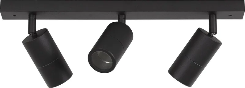 plafondlamp - Juno - 3 spot - GU10 - brons - dimbare lamp - opbouwspot - IP54 von KS Verlichting in Schwarz – Produktfoto