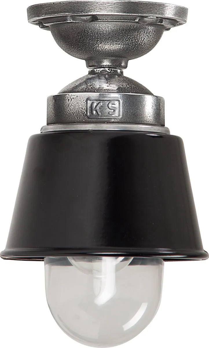 Plafondlamp Kostas aluminium E27 binnen en verandalamp fra KS Verlichting i Sort – produktbillede