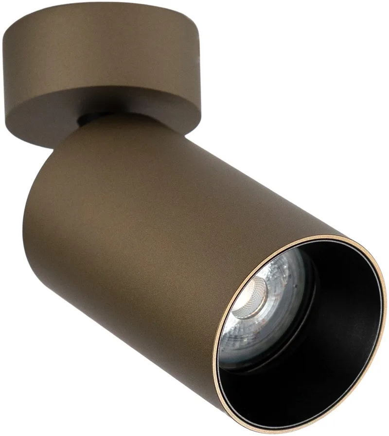 plafondlamp - Mila 1 lichts - Binnenverlichting - Richtbaar - rond de KS Verlichting en Bronze – photo produit