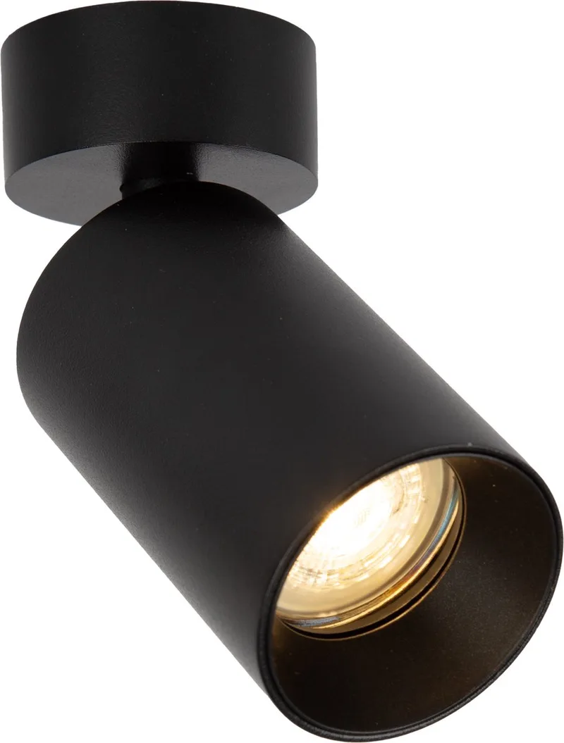 plafondlamp - Mila - ronde spot - GU10 - dimbare lamp - opbouwspot - aluminium de KS Verlichting en Noir – photo produit