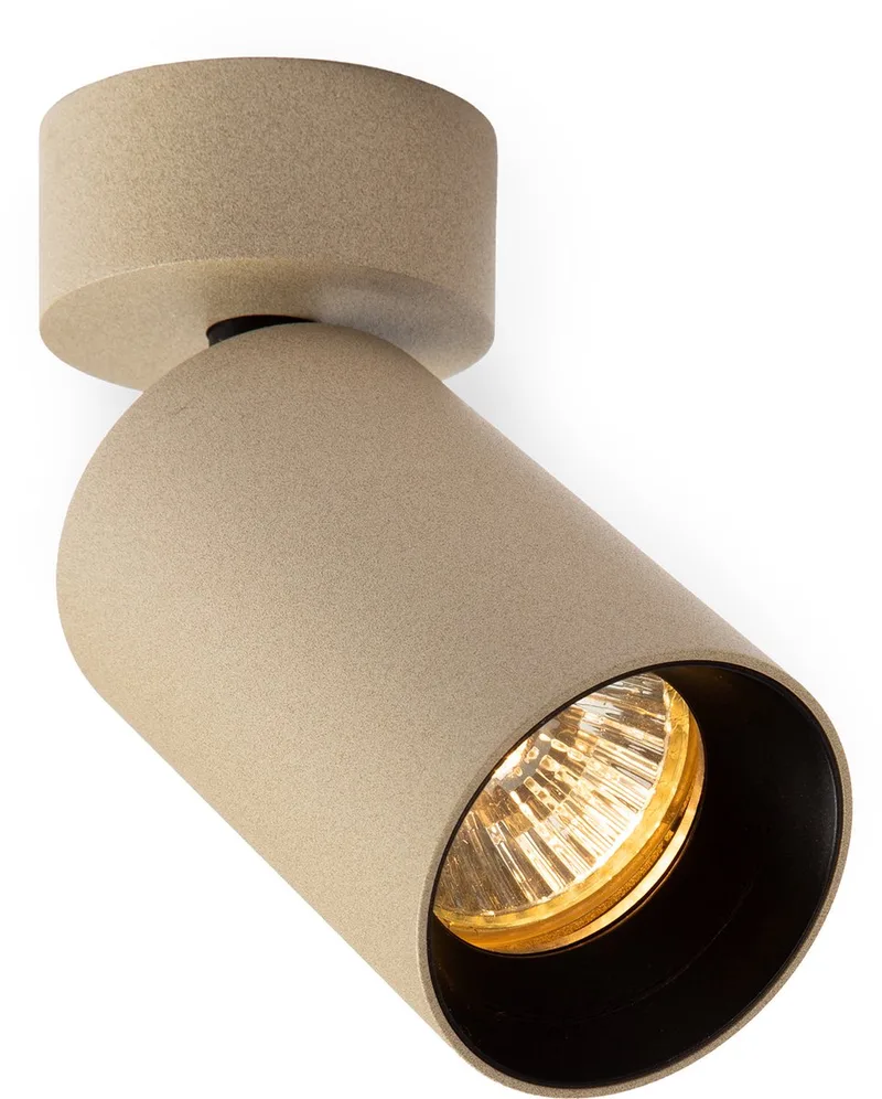 plafondlamp - Mila - ronde spot - GU10 - dimbare lamp - opbouwspot - aluminium von KS Verlichting in Champagne – Produktfoto