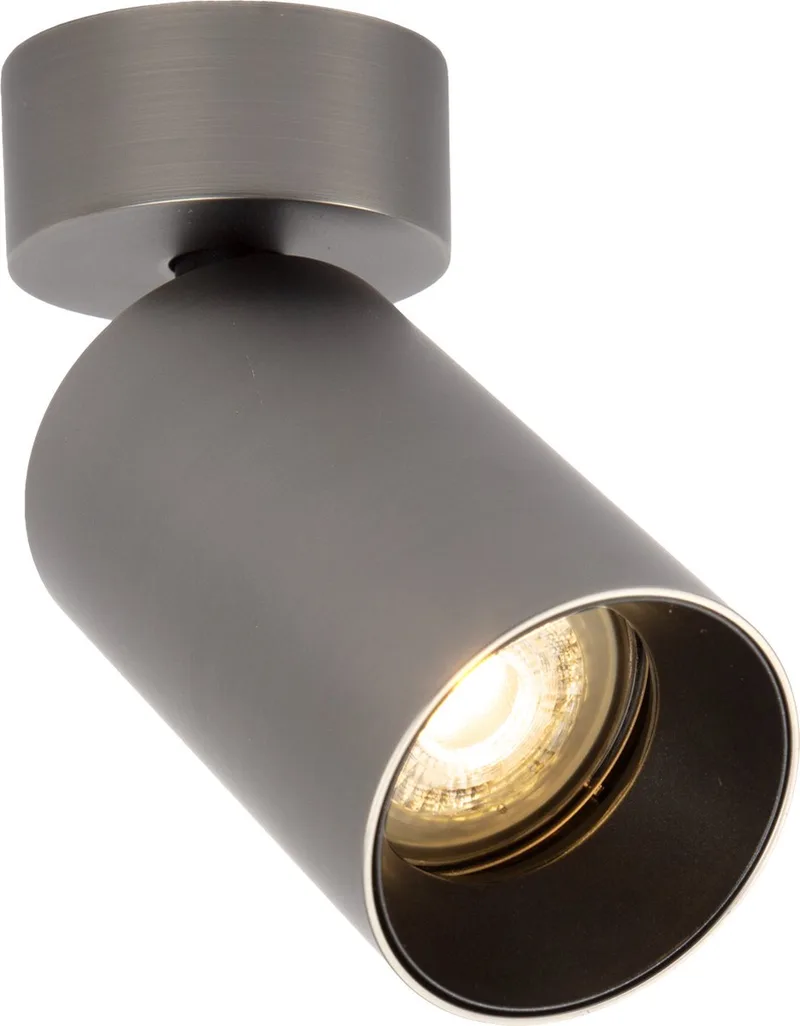 plafondlamp - Mila - ronde spot - GU10 - dimbare lamp - opbouwspot - aluminium von KS Verlichting in Gun Metal – Produktfoto