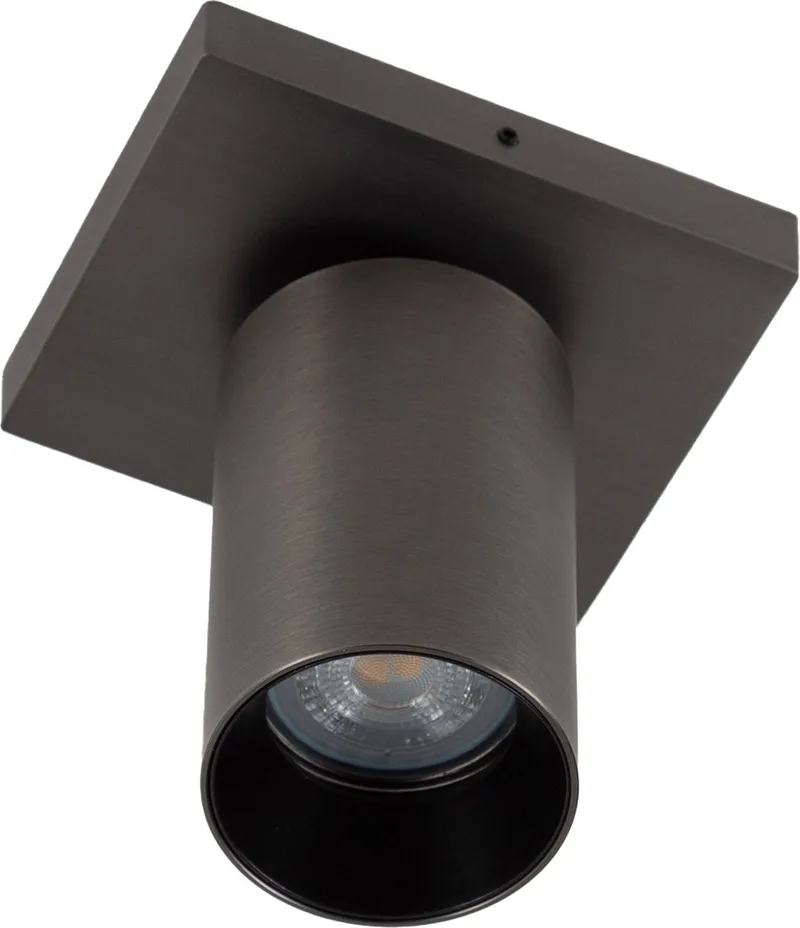 plafondlamp - Mila - spot - GU10 - dimbare lamp - opbouwspot - aluminium de KS Verlichting en Gun metal – photo produit