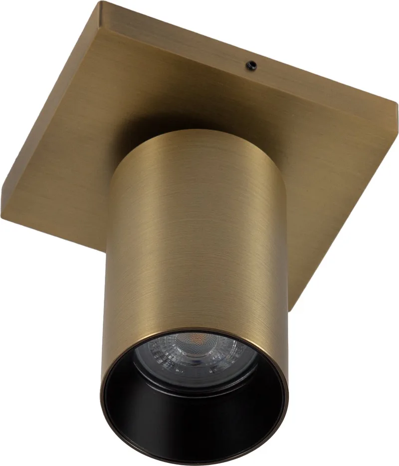 plafondlamp - Mila - spot - GU10 - dimbare lamp - opbouwspot - aluminium - messing von KS Verlichting in Oud goud – Produktfoto