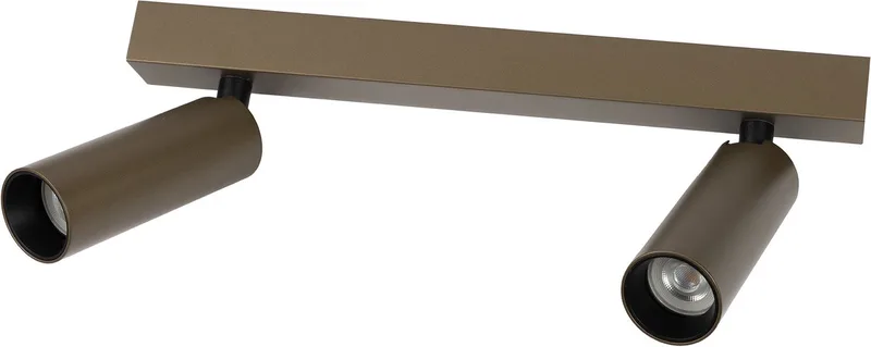 plafondlamp - vigo - 2 spot - GU10 - dimbare lamp - opbouwspot - aluminium de KS Verlichting en Bronze – photo produit