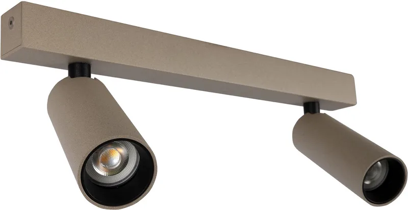 plafondlamp - Vigo - 2 spot - Mini GU10 - dimbare lamp - opbouwspot - aluminium by KS Verlichting in Champagne – product photo