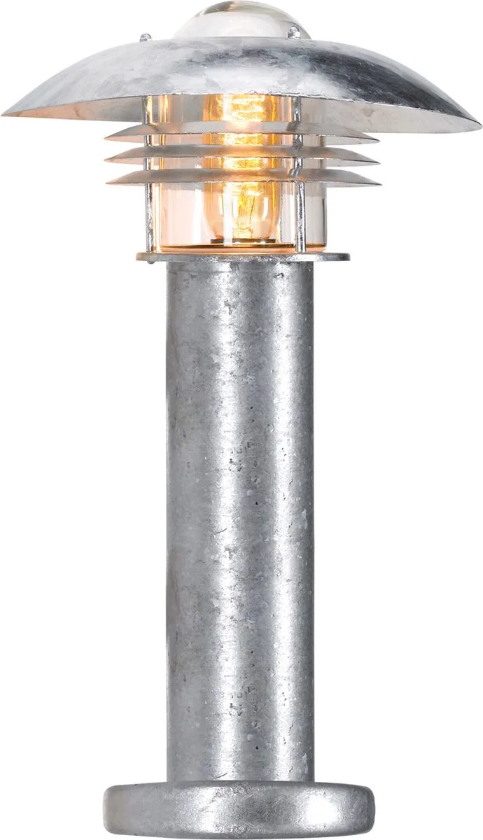 Riga Sokkel Tuinlamp Gegalvaniseerd de KS Verlichting en Argent – photo produit