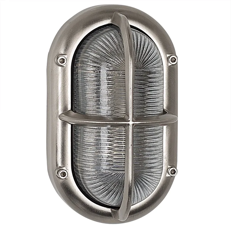 scheepslamp - Oculus - muurlamp - IP64 - E27 fra KS Verlichting i Nikkel – produktbillede