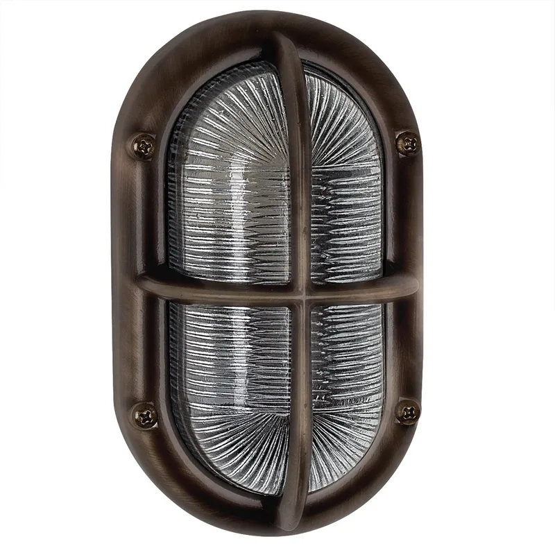 scheepslamp - Oculus - zwart - brons - muurlamp - nautisch - IP64 - E27 de KS Verlichting en Noir, Bronze – photo produit