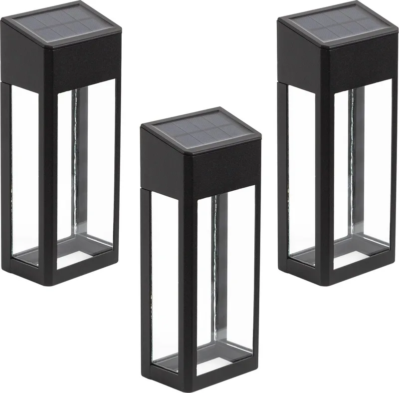 Set 3 Stuks Solar Solario van KS Verlichting in Zwart – productfoto