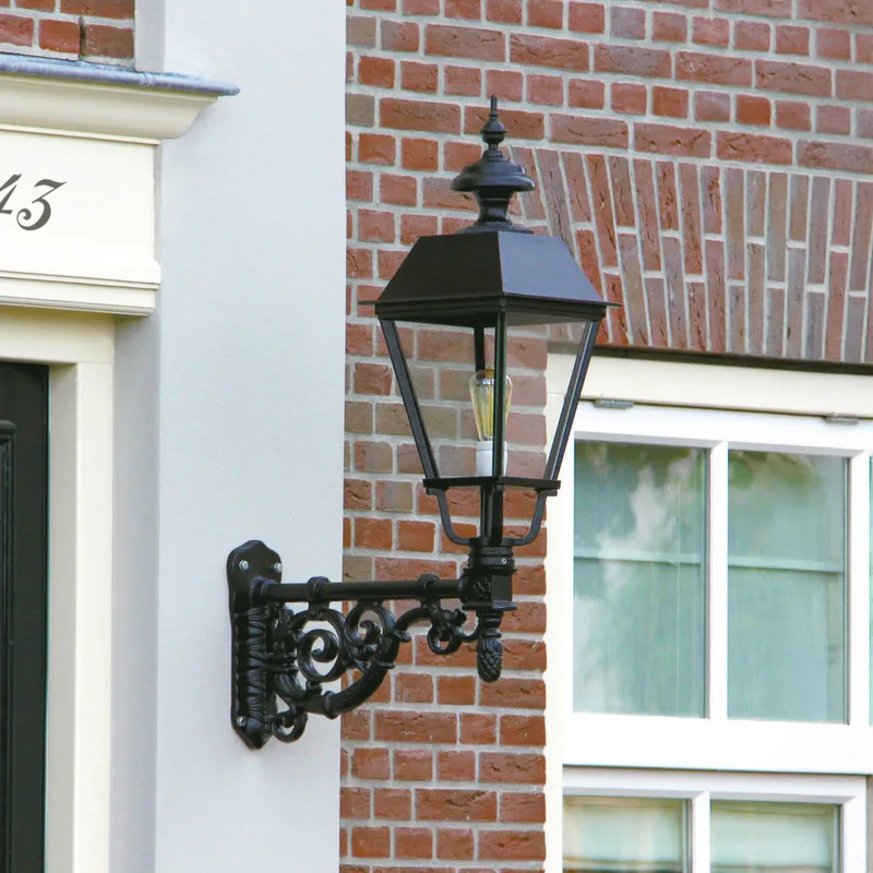 Smaakvolle buitenwandlamp M43, zwart fra KS Verlichting i Gennemsigtig – produktbillede
