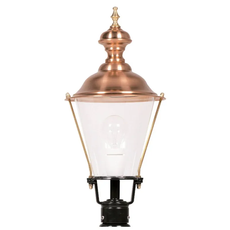 Sokkellamp K4b met koper, zwart de KS Verlichting en Transparent, Cuivre – photo produit
