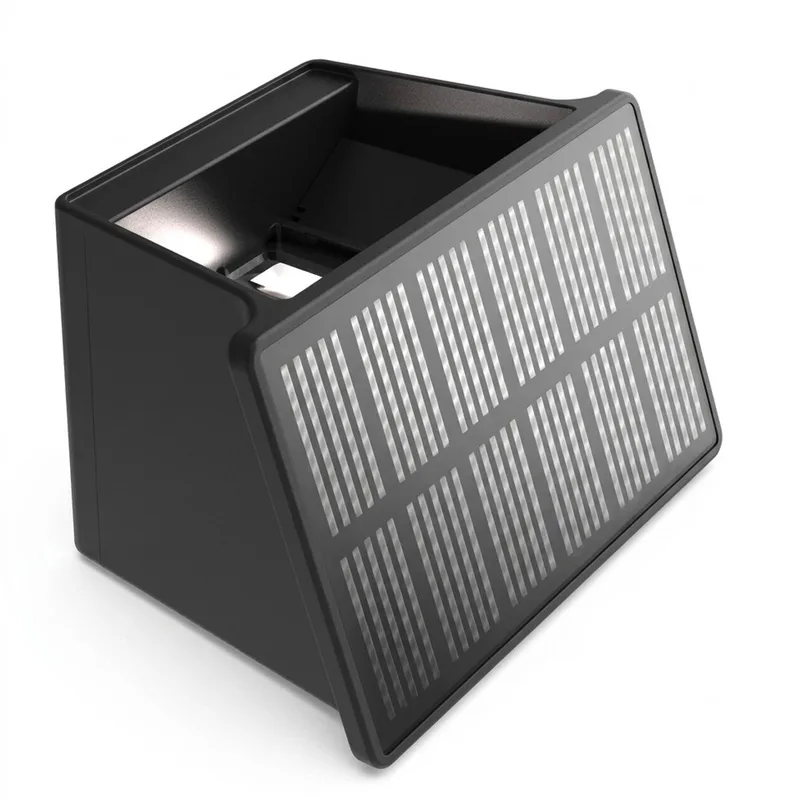 solar - wandlamp - Mitch - up - down - buitenlamp - zonne-energie - IP65 - 3000K de KS Verlichting en Noir – photo produit
