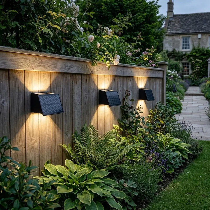 solar - wandlamp - set van 3 - Mitch - up - down - buitenlamp - zonne-energie - IP65 - 3000K de KS Verlichting en Noir – photo produit