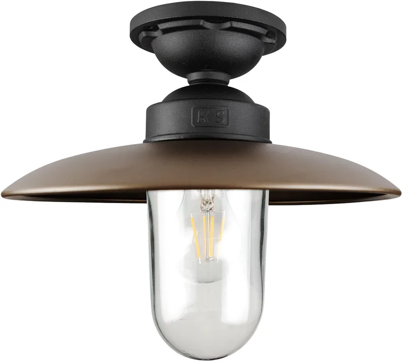 Solingen Plafondlamp Matzwart Brons fra KS Verlichting i Sort – produktbillede