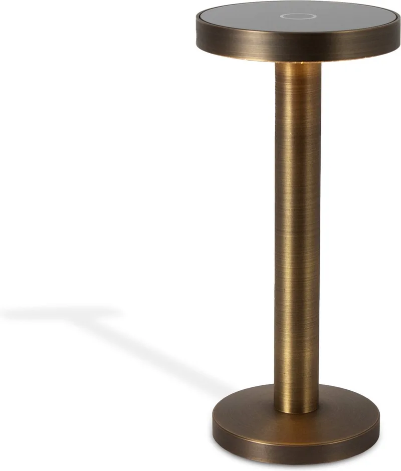 Solo Brass - Tafellamp - Sfeerlicht - Oplaadbaar - Aluminium - Modern fra KS Verlichting i Bronze – produktbillede