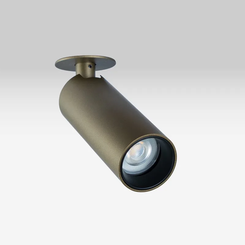 spot - Vigo - 1lichts - Inbouwspot - GU10 - strak - richtbaar - aluminium von KS Verlichting in Bronze – Produktfoto
