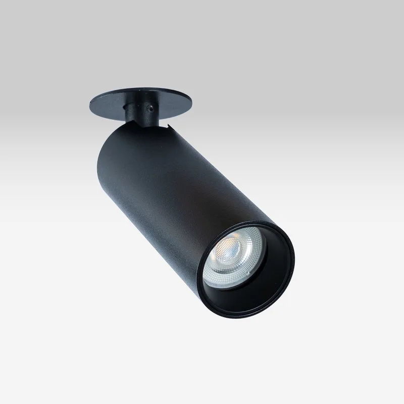 spot - Vigo - 1lichts - Inbouwspot - GU10 - strak - richtbaar - aluminium by KS Verlichting in Black – product photo