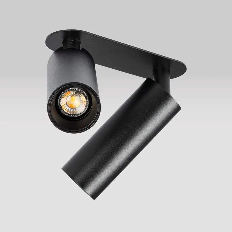 spot - Vigo - 2lichts - plafondlamp - inbouw - dimbaar - GU10 - aluminium von KS Verlichting in Schwarz – Produktfoto
