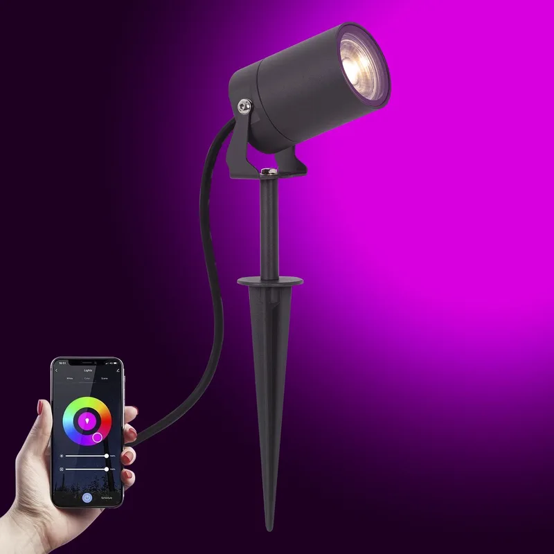Stark - LED Prikspot Grondspot - Tuinspot - Waterdicht - GU10 de KS Verlichting en Anthracite – photo produit