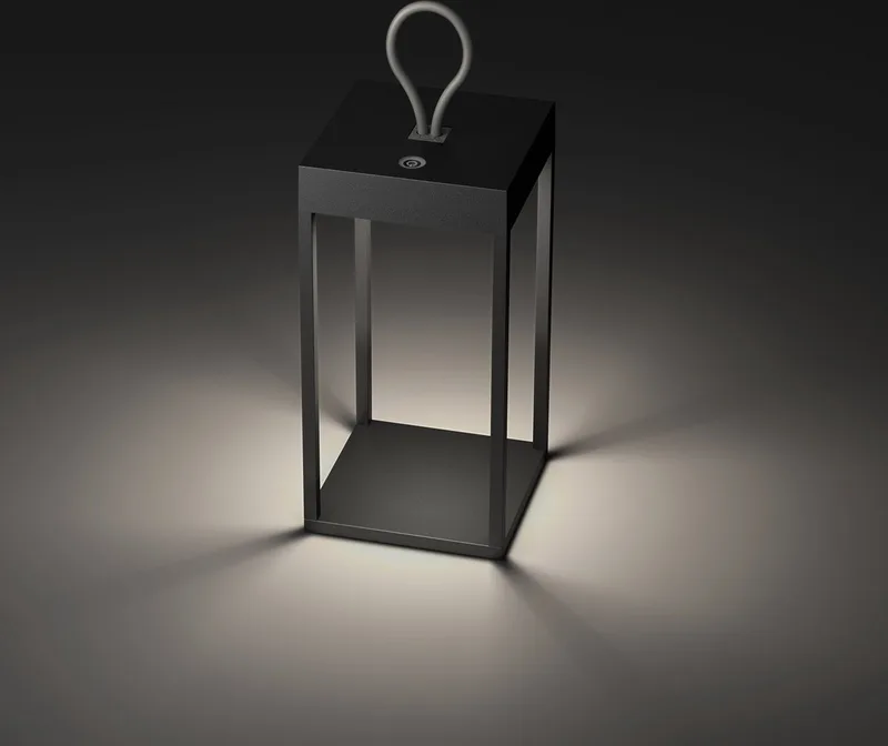 Tafellamp Buiten Carlo Touch LED met Accu en Lader, Dimbaar. de KS Verlichting en Anthracite – photo produit