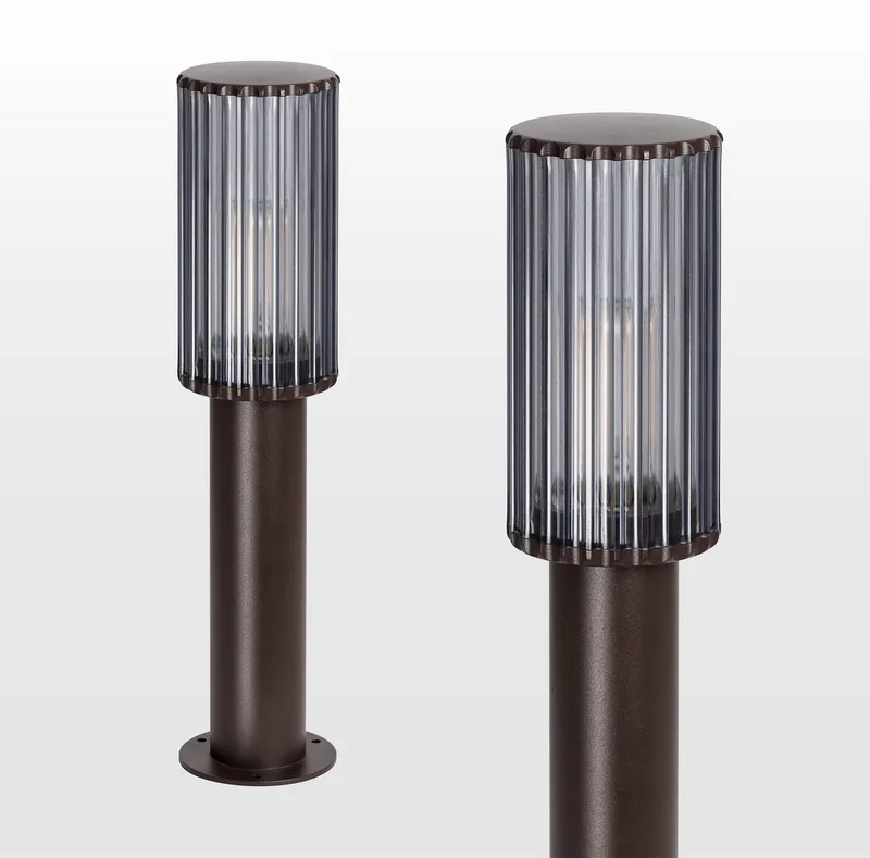 tuinlamp - Sablon 3 - zwart - bruin - 40cm - E27 - aluminium - dimbaar von KS Verlichting in Zwartbruin – Produktfoto