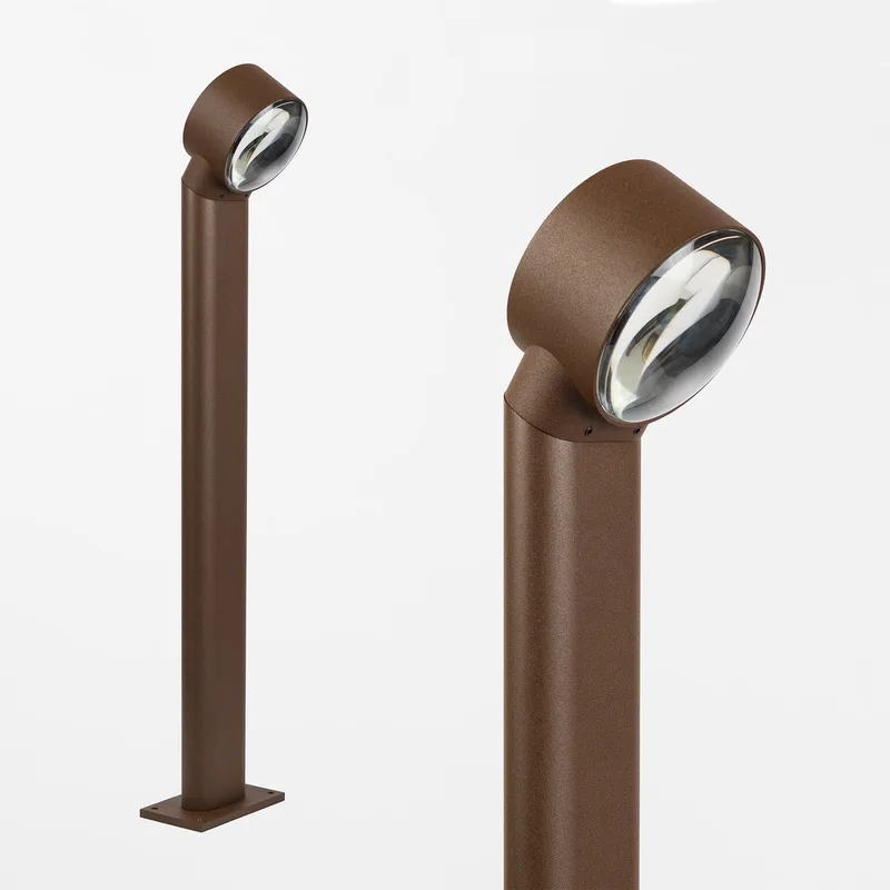 tuinlamp - Scope - buitenverlichting - IP65 - 3000K - aluminium - bolle lens - 70cm fra KS Verlichting i Rustiek Bruin – produktbillede