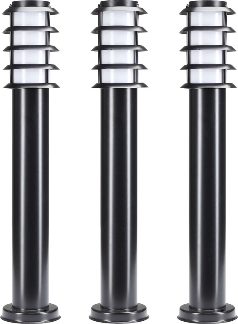 Tuinlamp Soll 2 set 3 stuks E27 fitting weersbestandig IP44 de KS Verlichting en Noir – photo produit