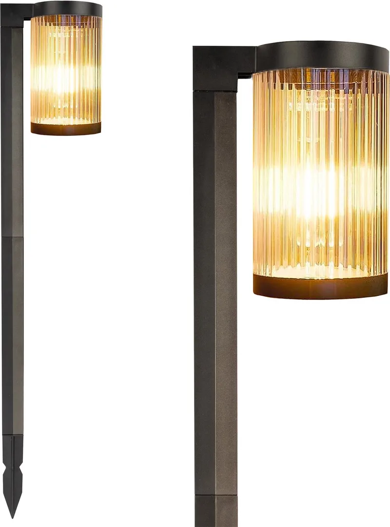 tuinverlichting - Aurora - solar - set van 2 - tuinlampen - prikspot - solar tuinverlichting - modern - zonneenergie buitenverlichting von KS Verlichting in Schwarz – Produktfoto