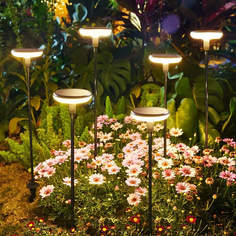 tuinverlichting - Sunflower - solar - set van 6 - tuinlampen - prikspot - solar tuinverlichting - modern - zonneenergie buitenverlichting by KS Verlichting in Black – product photo