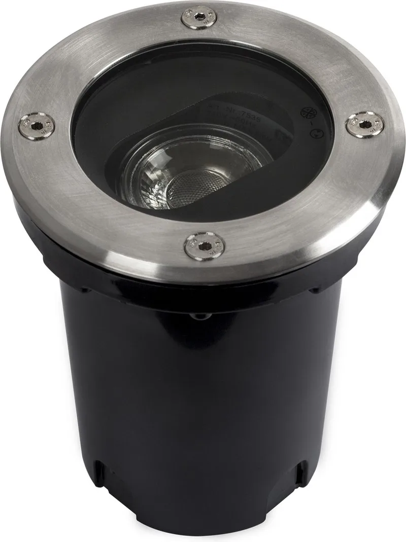 Unit - Grondspot - Rond - Verstelbaar - Modern - Spot - RVS von KS Verlichting in Aluminium – Produktfoto