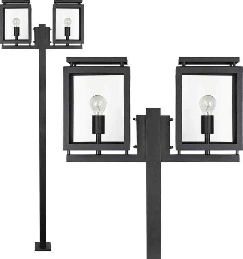 Vecht Tuinlantaarn 2-lichts van KS Verlichting in Zwart – productfoto