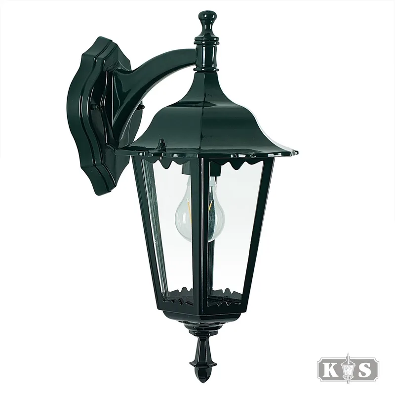 wandlamp - Ancona - Hang - Buitenlamp - E27 - Glas - Klassiek - Aluminium de KS Verlichting en Vert – photo produit