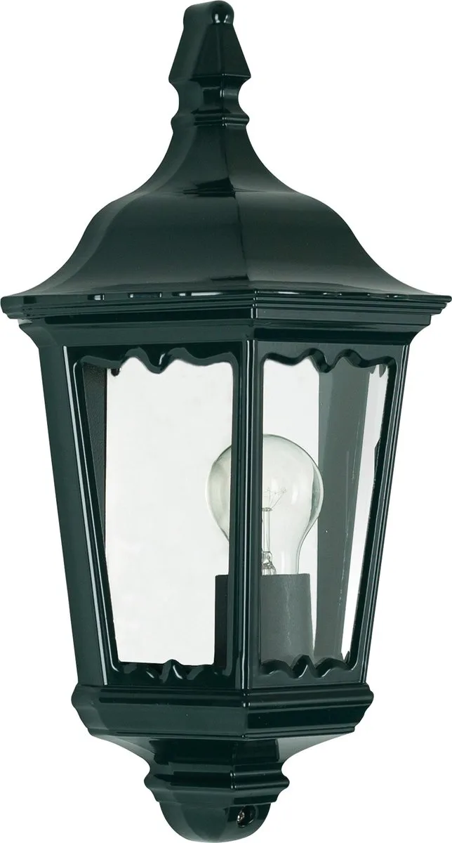 wandlamp - Ancona - plat - buitenlamp - E27 - glas - klassiek - aluminium de KS Verlichting en Vert – photo produit