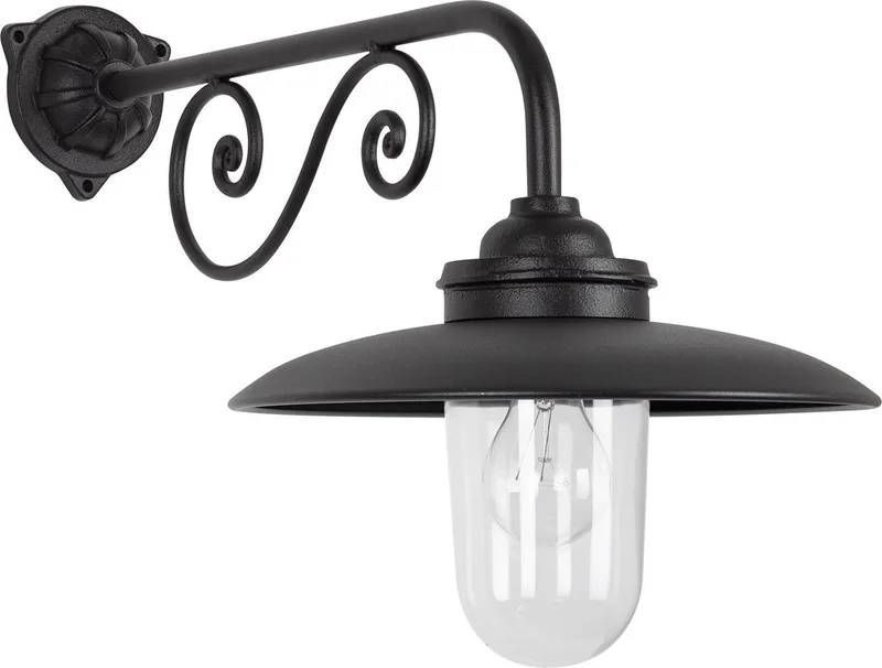 wandlamp - Ardennes - Klassiek - E27 - IP44 - Aluminium - Gietijzer von KS Verlichting in Schwarz – Produktfoto