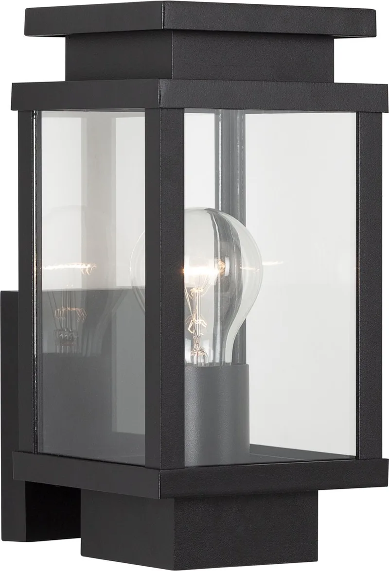 wandlamp - Boston - tuinverlichting - E27 - modern - vierkant de KS Verlichting en Noir – photo produit