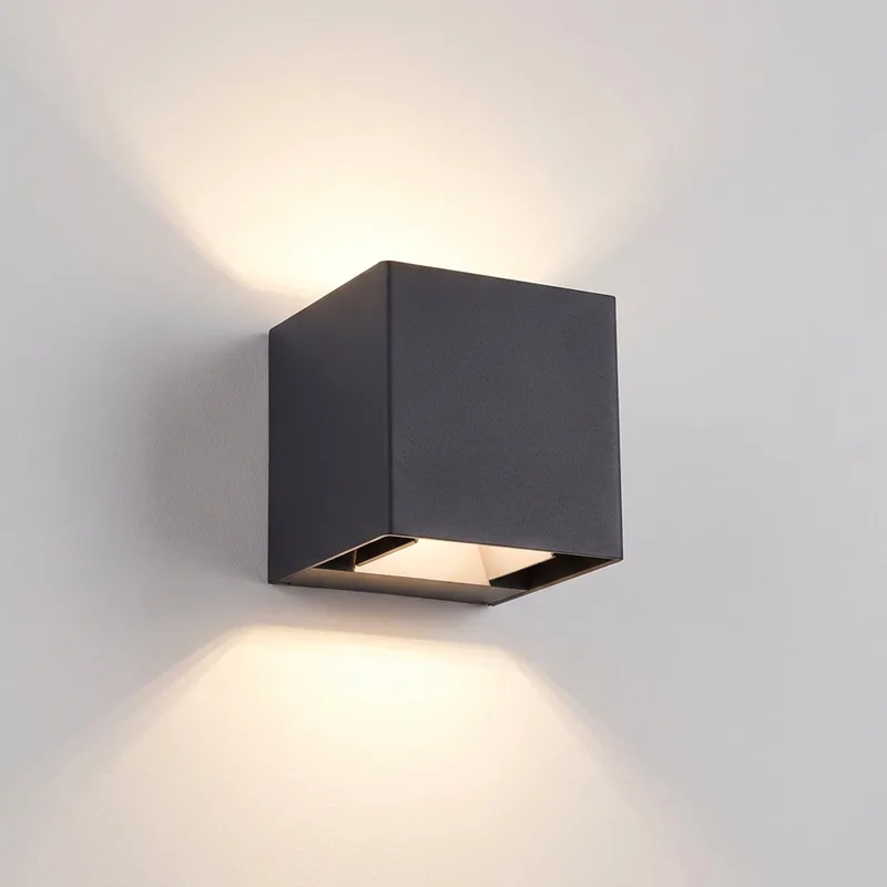 wandlamp - Brian - up - down - 3000K - LED - buitenverlichting - richtbare lichtspreiding von KS Verlichting in Schwarz – Produktfoto