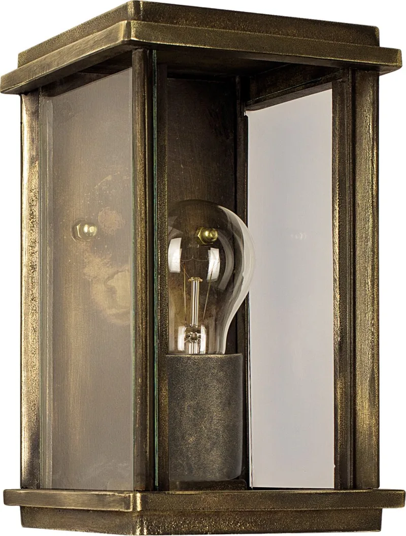 wandlamp - Capital - S - Buitenlamp - E27 - Vierkant - Glas - Elegant de KS Verlichting en Bronze – photo produit