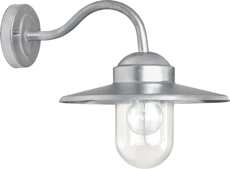 wandlamp - Dolce retro - Buitenlamp - E27 - Klassiek - Glas - Staal - Zilver von KS Verlichting in Gegalvaniseerd – Produktfoto