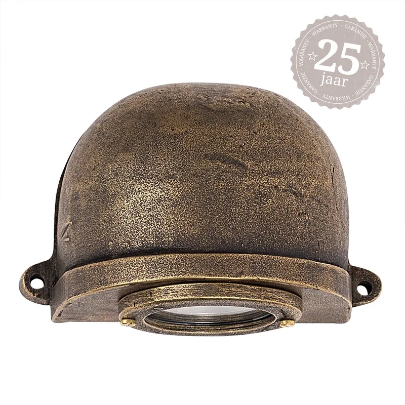 wandlamp - Dusky - GU10 - IP44 - Brons - Glas - Industrieel - Brons - Koper de KS Verlichting en Bronze – photo produit