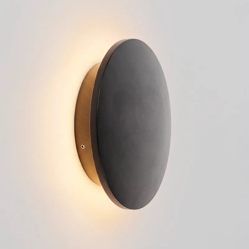 wandlamp - Eclips - buitenlamp - Medium - IP65 - 3000K - aluminium de KS Verlichting en Noir – photo produit